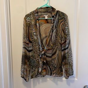 Cache sheer blouse size large